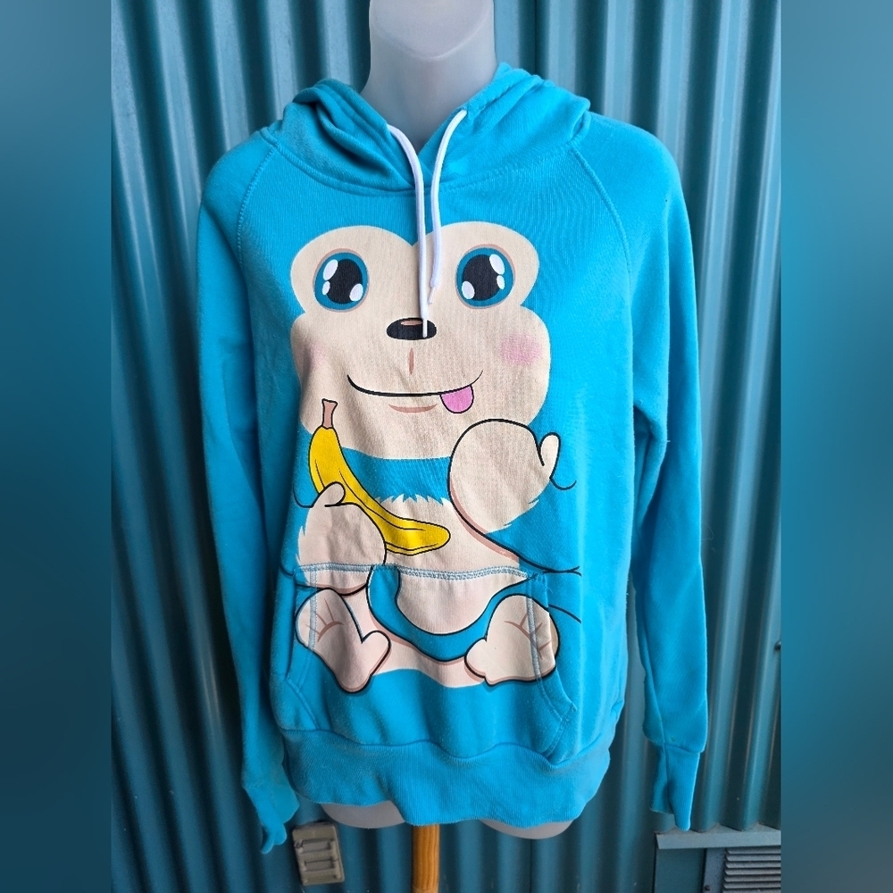SWS Blue Cartoon Hoodie XL